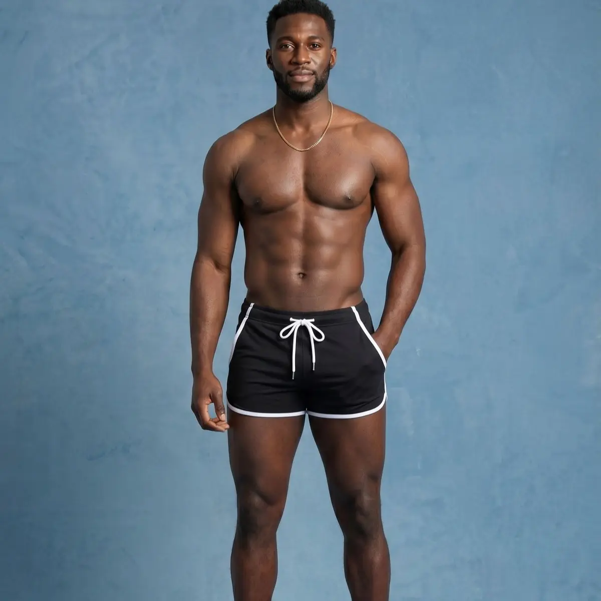 Men's Quick-Dry Mesh Athletic Drawstring Shorts -  3-Inch Inseam,V-Cut Sides, Elastic Waistband, 2 Side Pockets, 100% Polyester, Lightweight Breathable, Mens Clothing, for Running, Casual Wear,summervibes