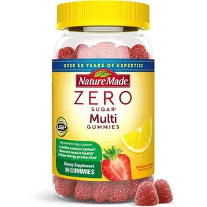Nature Made Zero Sugar Multivitamin Gummies, Mens & Womens Multivitamins, Daily Nutritional Support Vitamin and Mineral Supplement, Aspartame Free, 90 Gummies, 45 Day Supply