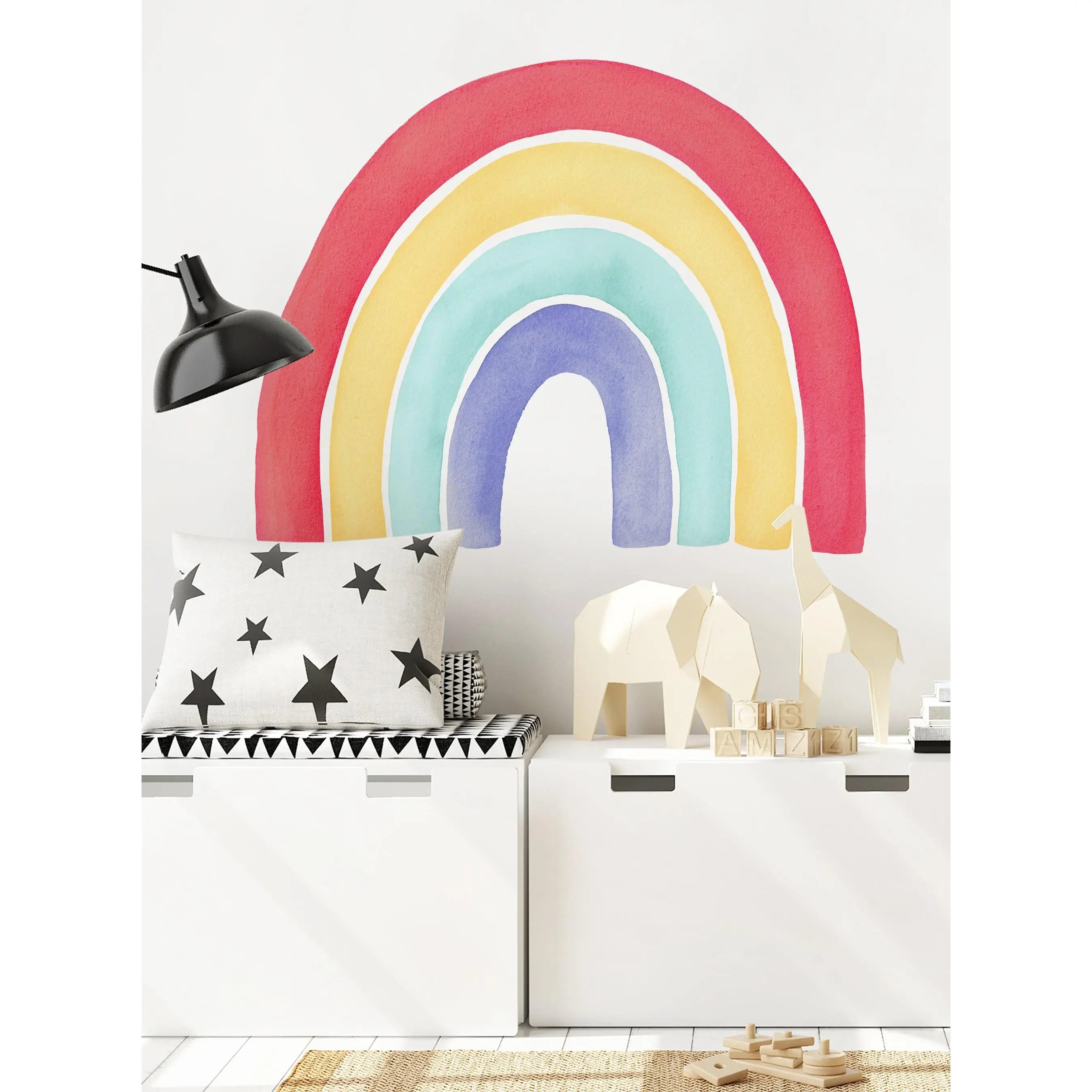 Watercolor Rainbow Wall Sticker - Peel and Stick