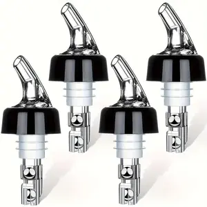 Modern Quick Shot Measured Bottle Pourers, 4 Counts Portable Accurate Cocktail Dispensing Pourers, Bar Utensils for Home Kitchen Party Picnic, Home Bar Accessories