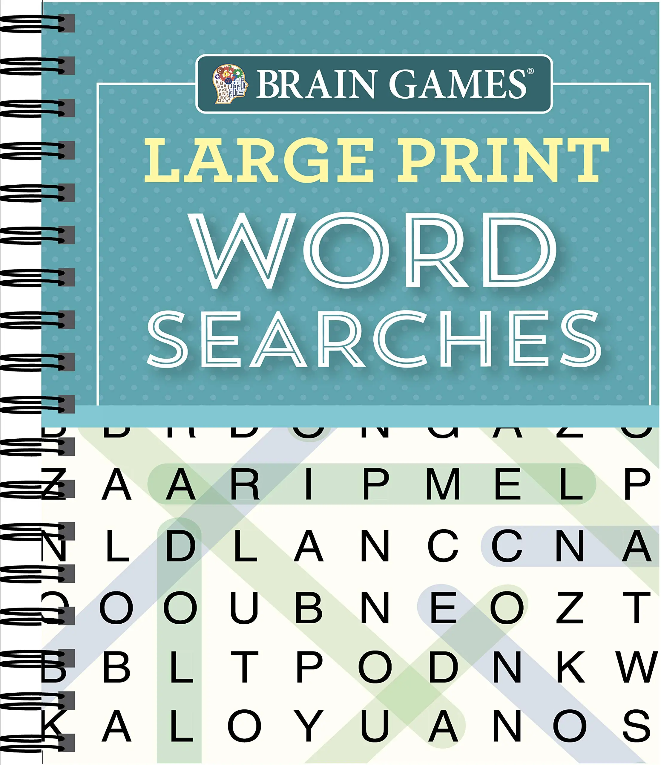 Brain Games - Large Print Word Searches (Teal) -- Publications International Ltd - Spiral