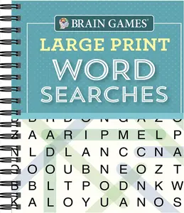 Brain Games - Large Print Word Searches (Teal) -- Publications International Ltd - Spiral