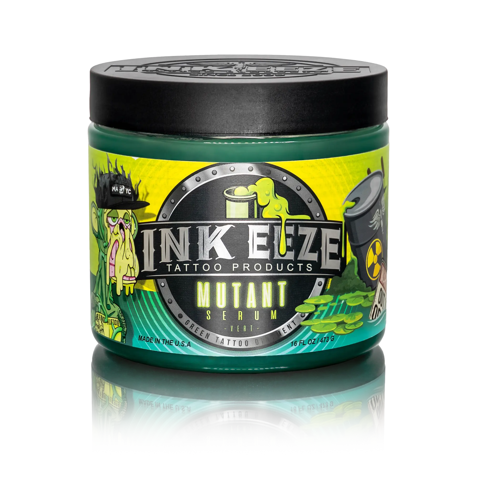 INKEEZE Mutant Serum Green Tattoo Ointment - 16oz Jar