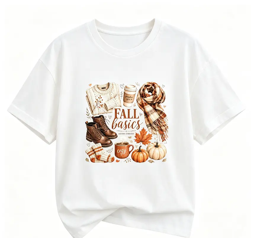 Fall Basics T-Shirt, Cozy Season Shirt, Autumn Shirt