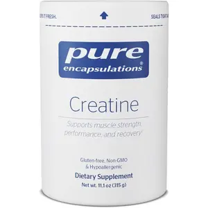 Pure Encapsulations Creatine Powder – Muscle Strength, Performance & Recovery Support, Pre-Workout Formula, Gluten-Free, Non-GMO & Hypoallergenic, 315g (60 Servings)