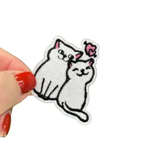 Couple Cats Embroidered Patch