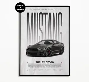 Ford Mustang Poster | Shelby Poster | Hyper Car Poster | Super Car Print | Art Print | Poster | Home Decor | Wall Decor