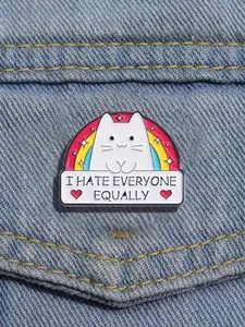 Cute Cat Design Brooch FashionBrooch for Daily Clothing Decor Pride 2025 LGBTQ Trendy All-match Exquisite Brooch for Birthday Gift
