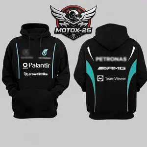 Retro AMG Merc Racing Premium Cotton Unisex Hoodie T-Shirt, The Motorcycle Graphic Hoodie T-Shirt, Sunday Racing Hoodie T-Shirt, Biker Outfit, Gift For Speed Fan, Fan Gear Cotton For Moto Fan, Motorsports Clothing Riders Motocross