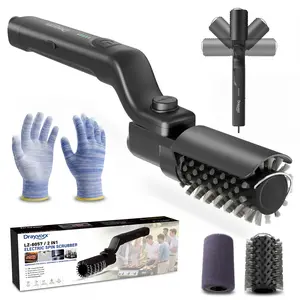 Drayvorx Electric Grill Brush for Outdoor, 2026 TikTok BBQ Grill Cleaner with 2 Heads, 3-Speed & Angle Adjust Cordless Rotary Grill Brush, 150Mins Runtime Grill Cleaning Brush for Barbecue Grates