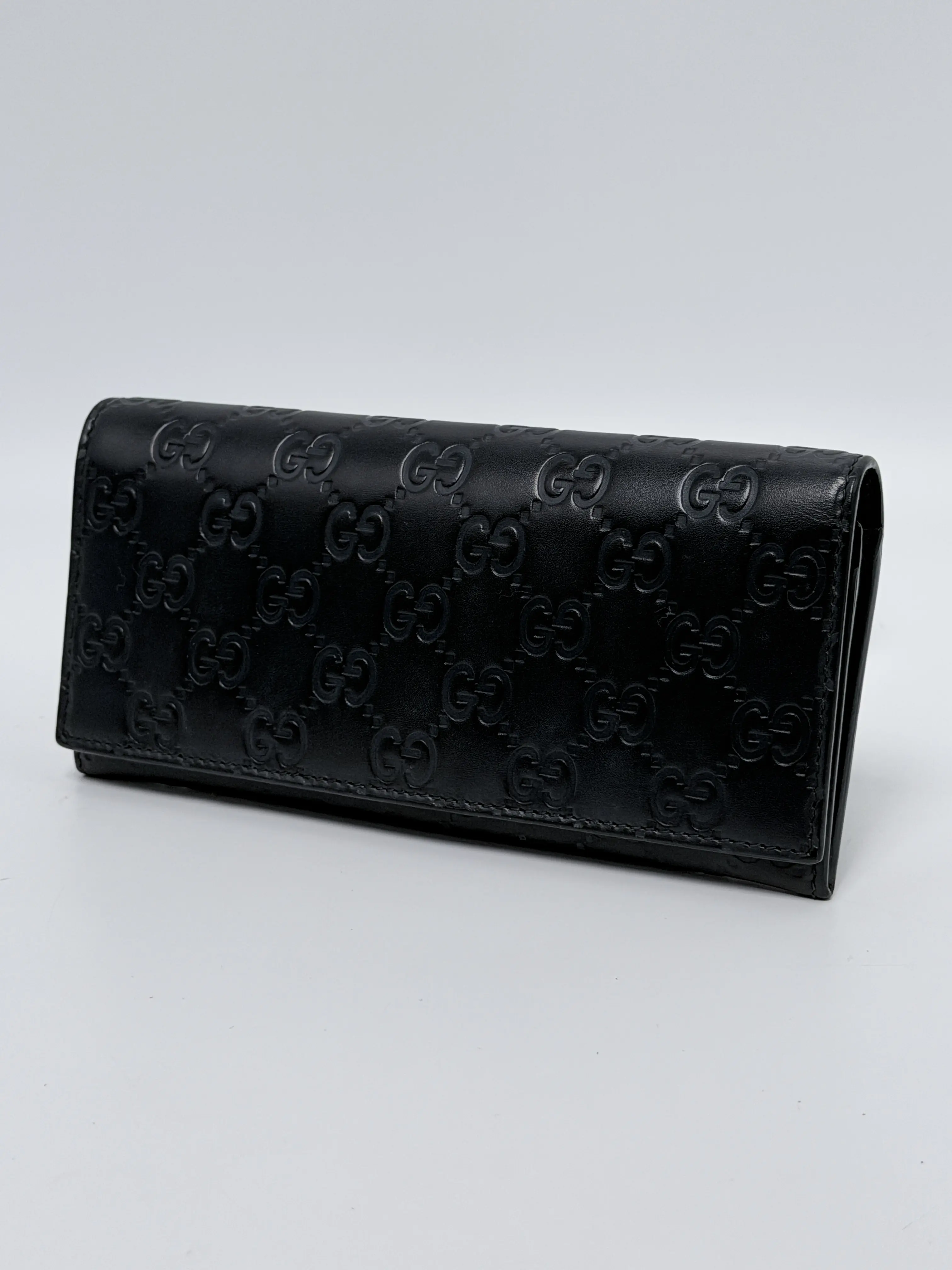 Pre-owned GUCCI leather Wallet Guccissima Long Flap JE573GG