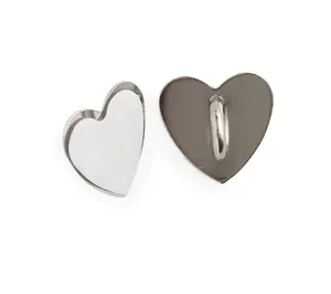Silver Heart Adhesive Hook | Attach to Kindle Nook Kobo E-Reader Tablet or Any Other Device for Charm Chain