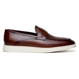 Belvedere Maurizio in Cognac Nappa Leather Hybrid Penny Loafer