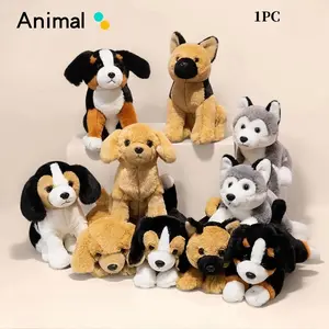 Plush Dog Series Dolls, Soft Husky and Bulldog Stuffed Toys, Comfortable Kids' Gifts, Perfect for Holidays and Birthdays
