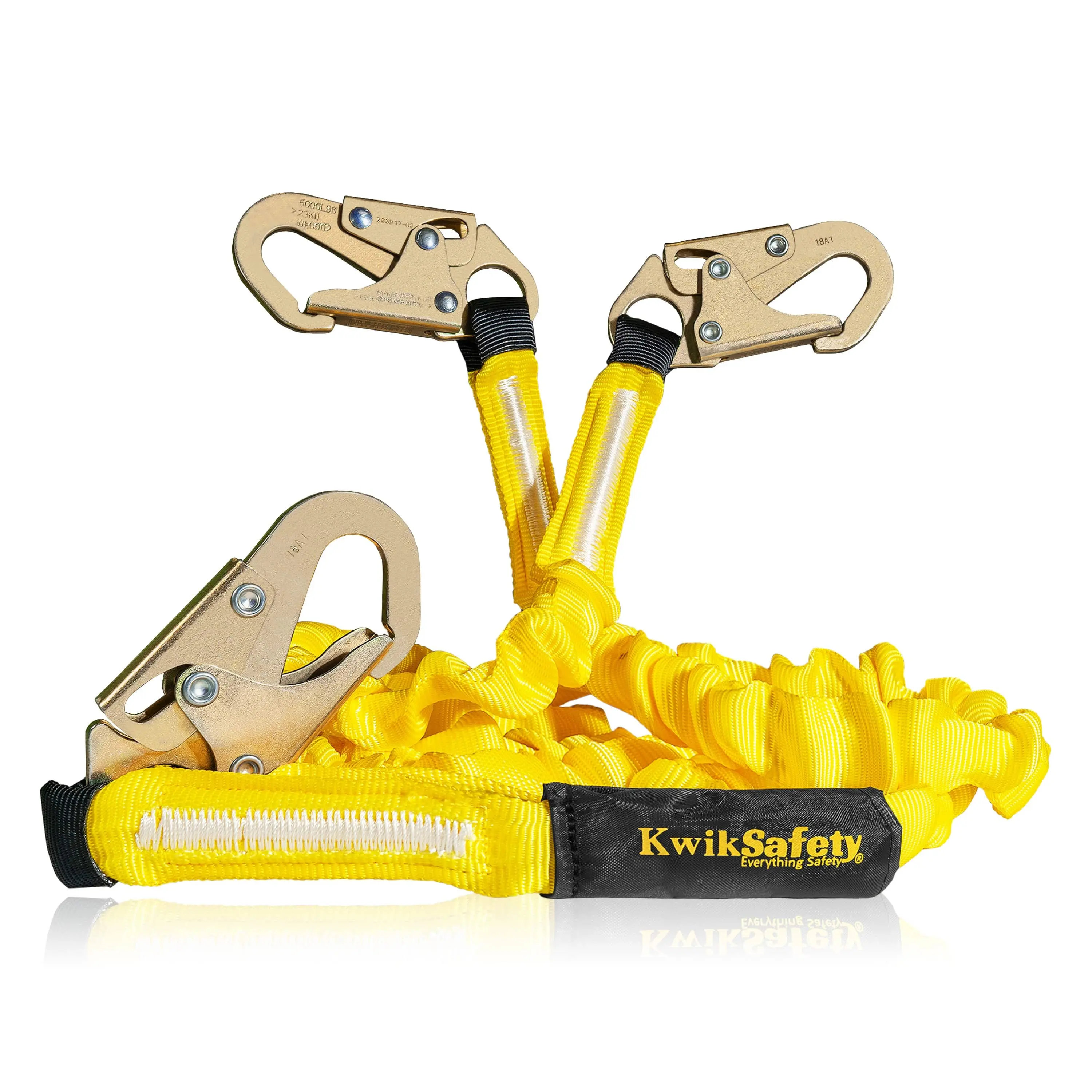 KwikSafety DOUBLE LEG RATTLER Y-Leg 6’ Safety Lanyard with Internal Shock Absorber ANSI OSHA - Model No.: KS7704