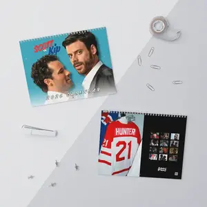 Scott Hunter and Kip 2026 Calendar Heated Rivalry Fan Merch Gift for Heated Rivalry Fan Fully Customizable Wall Calendar 