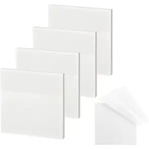 Transparent Sticky Notes - 3x3 inch Clear Sticky Notes Waterproof Self-Adhesive Translucent Sticky Note Pads for Books Annotation, See Through Sticky Note (200 Sheets)