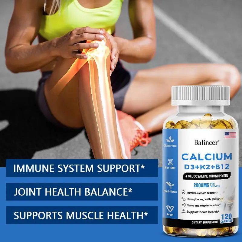 Balincer Calcium health supplements,Support bone and joint health, 120  Capsules