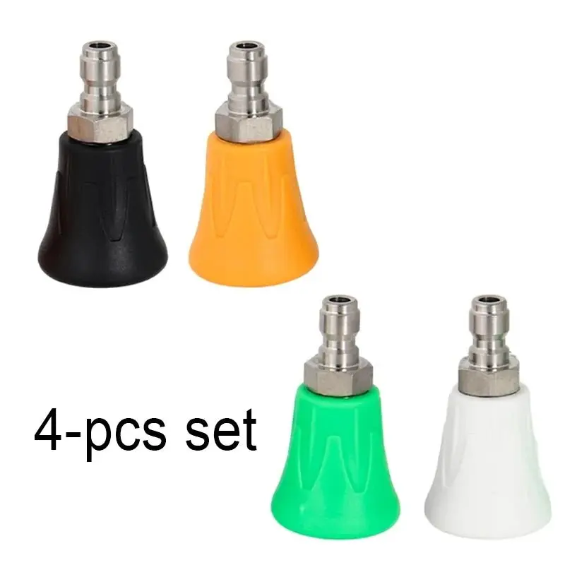 Soft Rubberized Car Wash Sprayer Nozzle Tip Set with Rubber Cover, Car Wash Equipment, Car Detailing Accessories