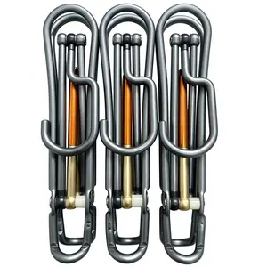 3PCS Multifunctional Outdoor Camping Hangers, Foldable, Portable, Lightweight and Compact Aluminum Alloy Travel Hangers, Standard Luxury Metal Hangers for Suits & Coats, Suitable for Outdoor, Travel and Home Use