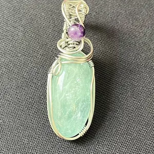 Aquamarine custom Pendant-With Cord