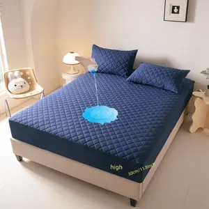 Waterproof Mattress Protector Cover, Deep Pocket Design, Multiple Colors Available, Soft Breathable Fabric, Fits Up to 30cm Thick Mats, Quilted Mattress Topper
