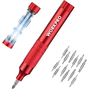 Hardware supplies WORKPRO 24 in 1 Multi Bit Mini Screwdriver Set Magnetic, Manual Pen Screwdrivers, Tough S2 Steel Small Screwdriver Bits for Eyeglass, Watch, Laptop, Phone, Jewelry and Electronic, Red