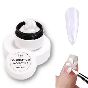 Pearl White 3D Sculpt Gel Solid Non-Stick : Create 3D Nail Art Decoration