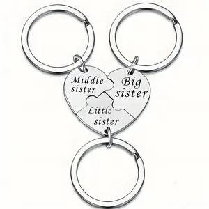 Sister Keychain Sister Gifts from Sister Birthday Gifts from Sisters in Law Wedding Big Sister Gift for Girls Little Sister Matching Keychain Sibling Mothers Day Presents Metal Carabiner