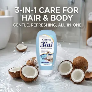 3-in-1 Shampoo, Shower Gel & Conditioner,All-in-One Natural Body Wash & Shampoo 3-in-1 | Clean Beauty Formula with Essential Oils & Probiotics | Gentle Face, Hair & Body Cleanser for Sensitive Skin | Cruelty-Free