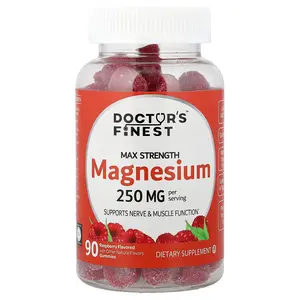 Doctor's Finest Magnesium Gummies, Raspberry, 90 Gummies (83 mg per Gummy)