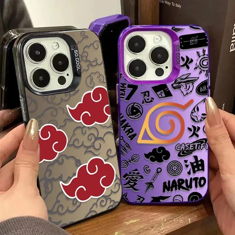 Anime Akatsukies Cloud Totem Phone Case for iPhone 17, 16e, 16, 15, 14, 13, 12, 11 Pro Max, Air, Plus - Anti-Fall Matte Back Casing for Smartphone, Handheld, Cellphone Devices