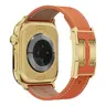 CrazyGrass Women's Genuine Pebbled Leather Smart Watch Band - Wearable Electronic Gadgets Accessory with Magnetic Clasp, Fits 38/40/41/42/44/45/46/49mm Devices, Adjustable for 160-210mm Wrists, Elegant Everyday Style (Watch Not Included)
