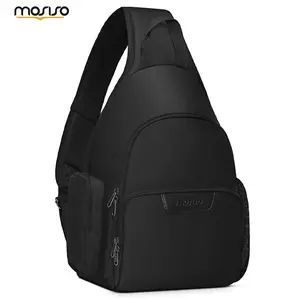 MOSISO Camera Sling Bag DSLR Mirrorless Camera Backpack with Tripod Holder Rain Cover, Photography Travel Camera Bag for Canon Nikon Sony Fuji, Black