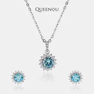 【798】New Year Promo "Springtime Symphony" Sunburst Synthetic Moissanite Colorful Floral Set