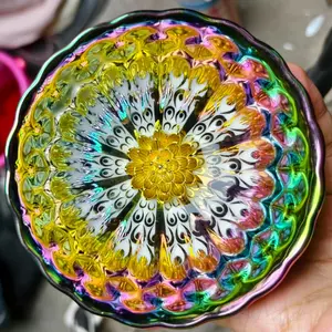 Colored Lotus Luminous Tea Cup Handmade Master Cup Ceramic Cup cl