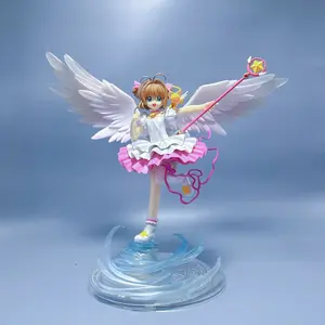 Artfx J Magic Girl Sakura Figure Collection, Wooden Base & Kurubeulos Star Power Handcrafted Collectible Figurine