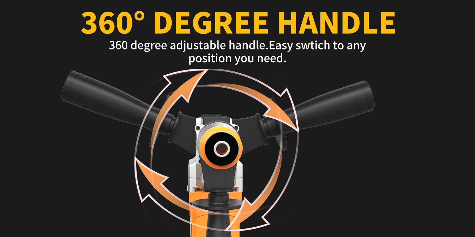 Hanwise Three in One Rotary Hammer Drill with Rope Hammer Drill Rotary Hammer Set Wall Demolition Drilling Concrete Blasting Hammer