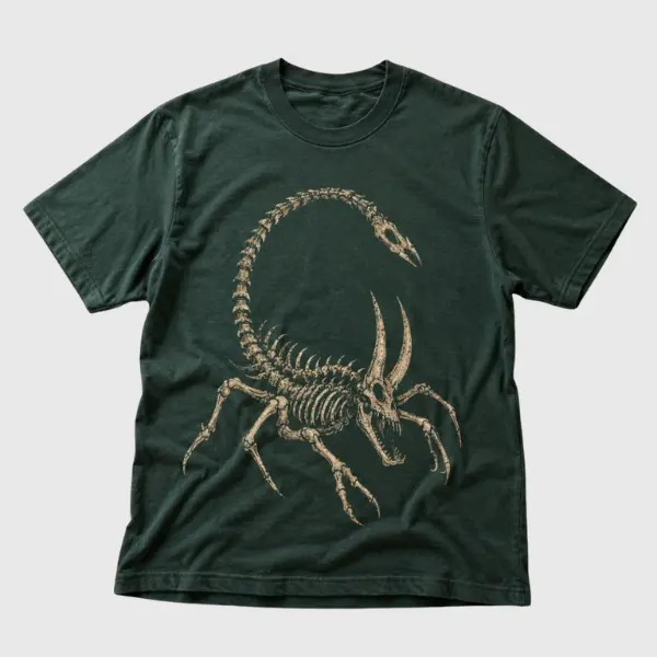 Y2K Vintage Style Triceratops Skeleton T-Shirt - Prehistoric Dinosaur Fossil Graphic Tee - Dinosaur Bone Nature Shirt - Vintage Grunge Graphic Tee – Menswear & Womenswear – Streetwear Tops – Casual Cotton Crewneck Shortsleeve T-shirt