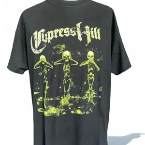 Vintage Cypress Hill Hip Hop T-Shirt Cotton Fabric Collar