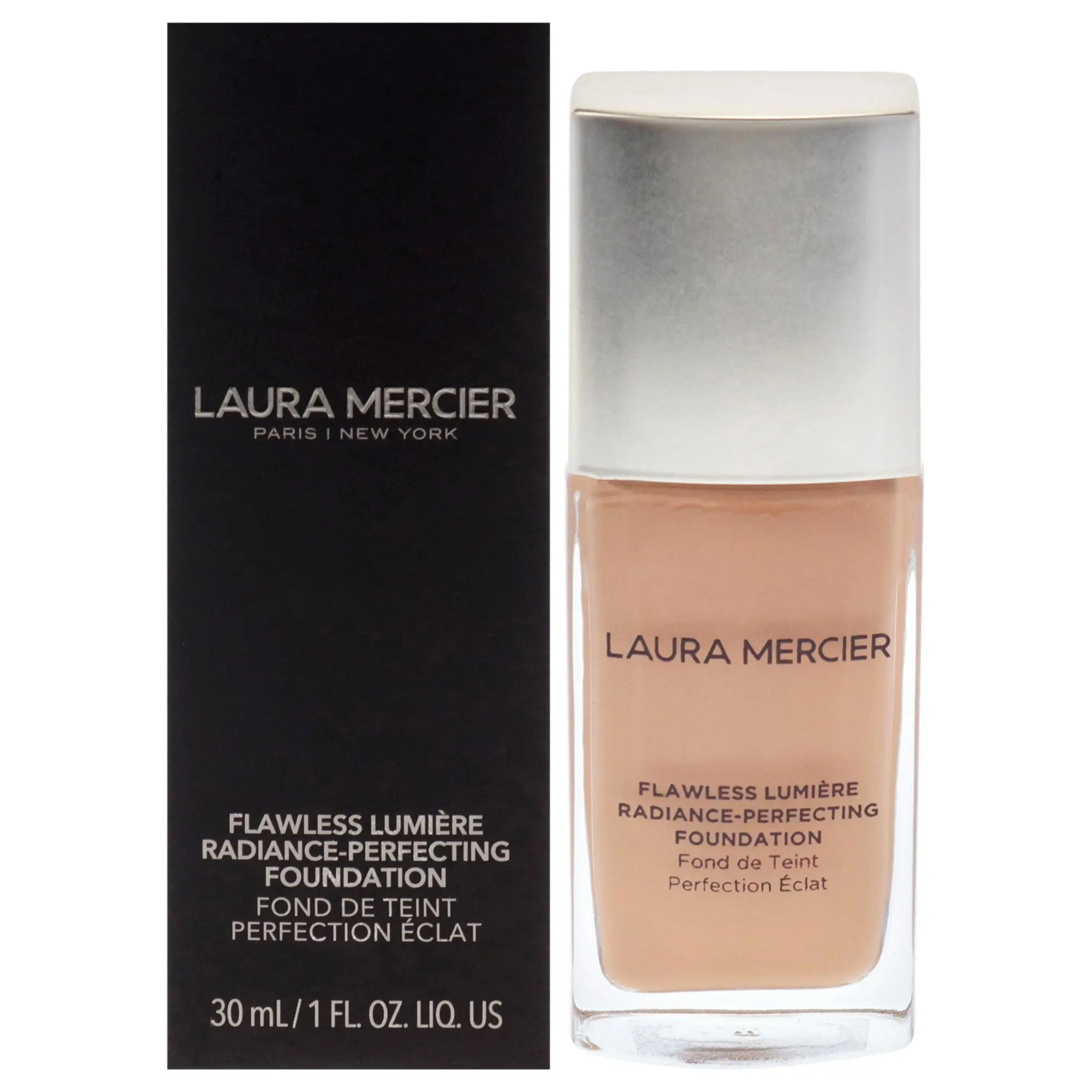 Laura Mercier Flawless Lumiere Radiance-Perfecting Liquid Foundation - 3W1 Dusk, Women's Full Coverage Face Makeup, 1 oz Single Item