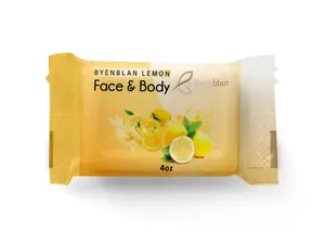 Byenblan Lemon Face & Body Soap 4oz - Refreshing Citrus Scent for Daily Use, Gently Cleanses Without Stripping Moisture, Ideal for All Skin Types