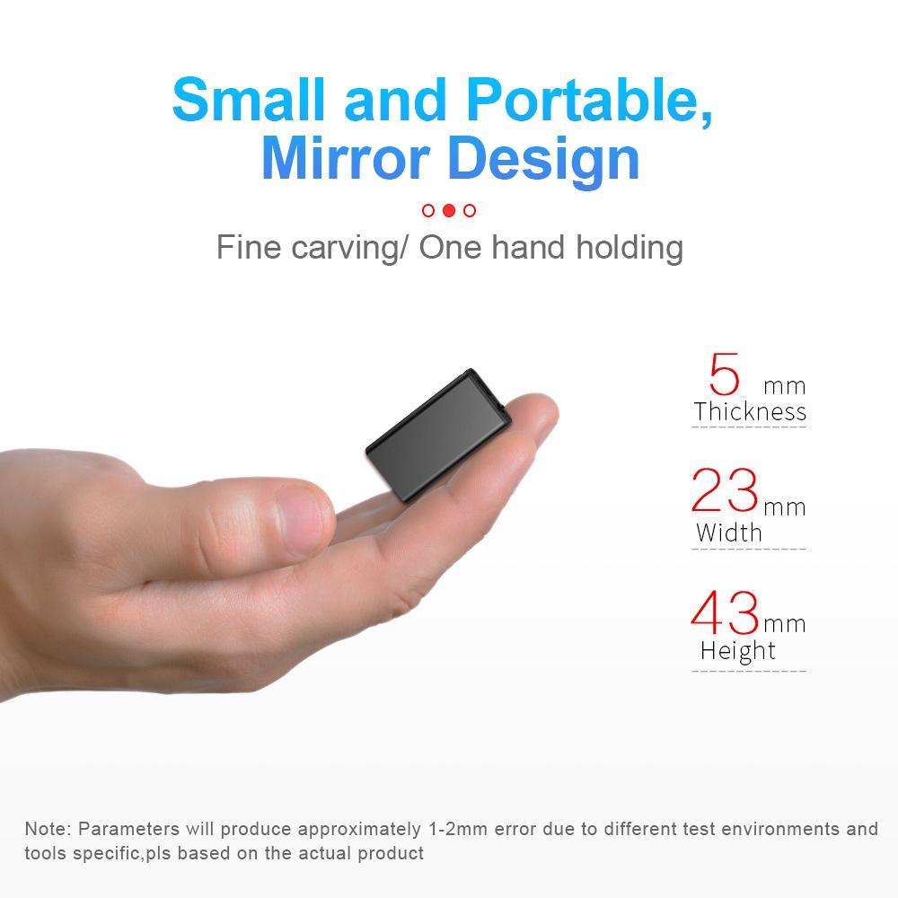 Ultra-Thin Tiny hd Mini Voice Recorder 4-32GB Digtal Professional Sound Activated Dictaphone Noise Reduce Record 8GB high-definition noise-canceling MP3 Player