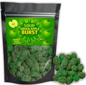 Sour Green Apple Gushers - (8oz Large Bag) - Sour Green Apple Gushers Snack  - Ships Same Day! Candy Sweet
