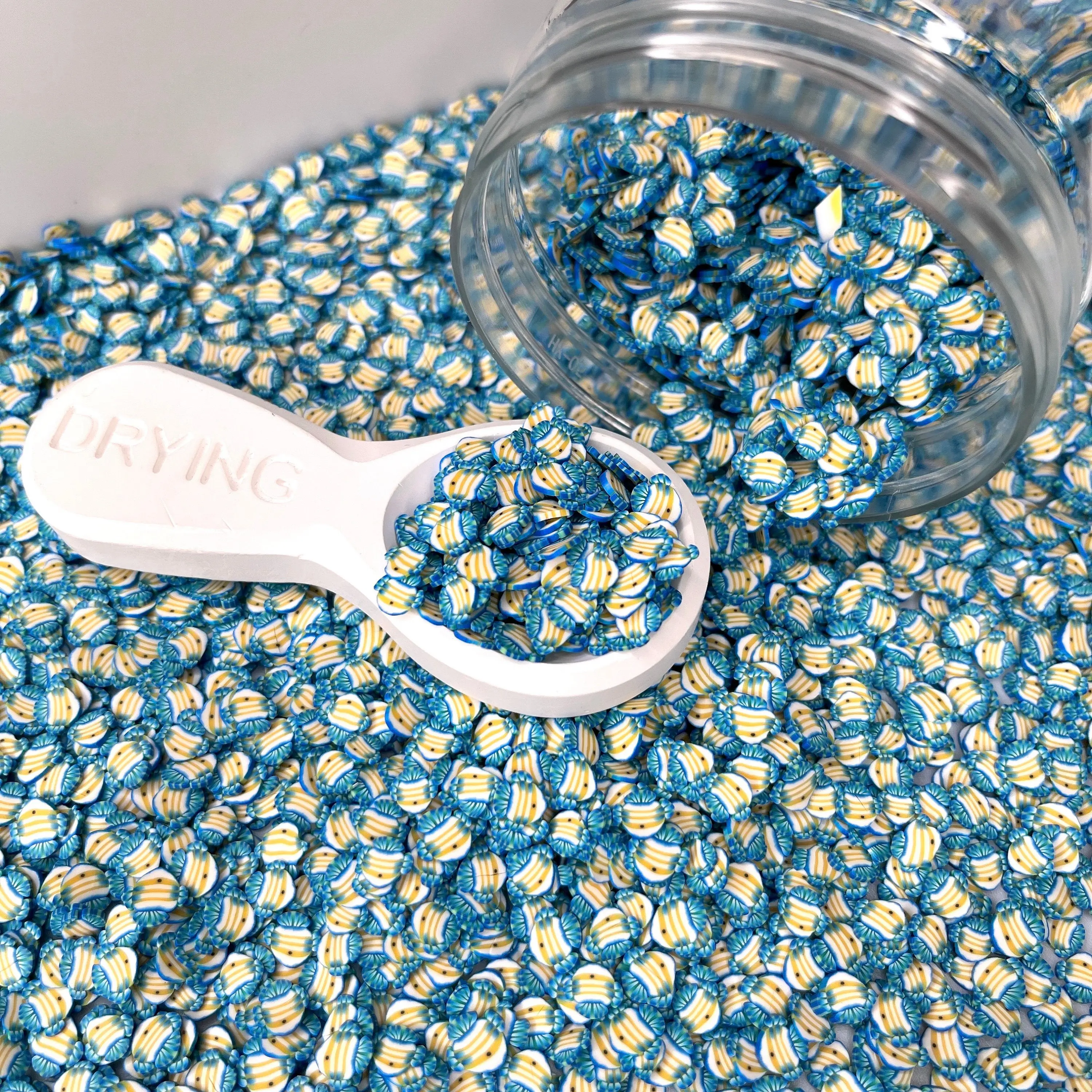 5MM Blue Fin Fish, Animal Polymer Clay Sprinkle (NOT EDIBLE) D47-07