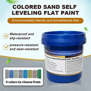 Epoxy colored sand floor paint, high gloss marble effect garage paint, dirt resistant, waterproof, anti slip, self leveling epoxy floor paint
