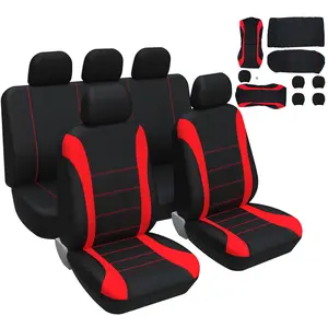 TOYOUN 5-Seat Car Seat Covers Set - Universally Compatible, Stylish Sporty Craftsmanship, Durable Comfort, Easy Installation - Complete Set for Families or Fleets, Premium Auto Interior Accessories