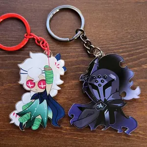 CRK Cookie Run Kingdom Keychains - White Lily Cookie & Silent Salt Cookie Keychain - Cute Characters, Kawaii Bag Charm for Keys, Backpack & Gifts, Collectible Fan Accessory, Aesthetic Game Merch!