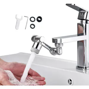 1080 °   Rotating Faucet Extender Aerator,Splash Faucet,1080 Big Angle Swivel Faucet Aerator Sink Face Wash with 2 Outlet Modes (With 2 Outlet Modes)