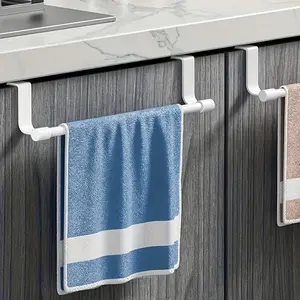 Modern Wall-Mounted Kitchen Cabinet Towel Rack, Space-Saving Home and Bathroom Cloth Holder, No Drilling Installation, Perfect for Hand Towels and Cloths
